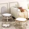 Clear Toddler Stool with Wheels: Roller Low Acrylic Chair for Home Use