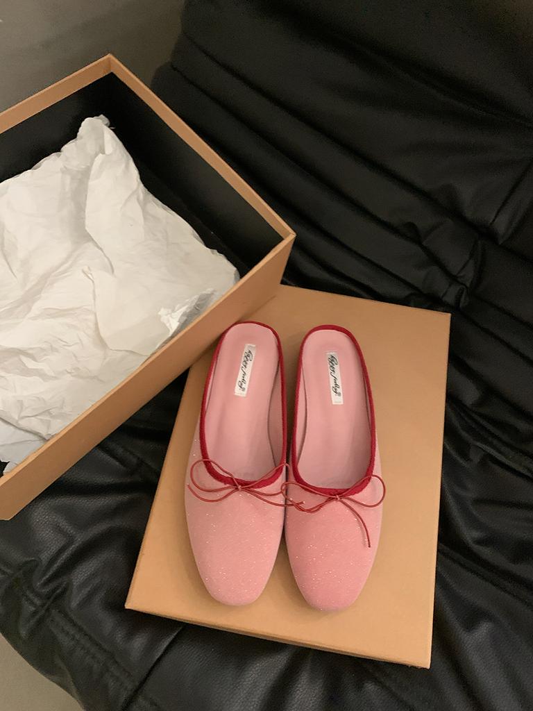 Lovely Pink Summer New Brand Women Flat Shoe Round Toe Shallow Slip On Ballerinas Shoes Soft Flat Heel Dress Ballet Shoe