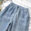 Women Harem Pants High Waist Solid Color Drawstring Loose Ankle-banded Daily Wear Deep Crotch Casual Elastic Waist Women Trousers Female Clothes