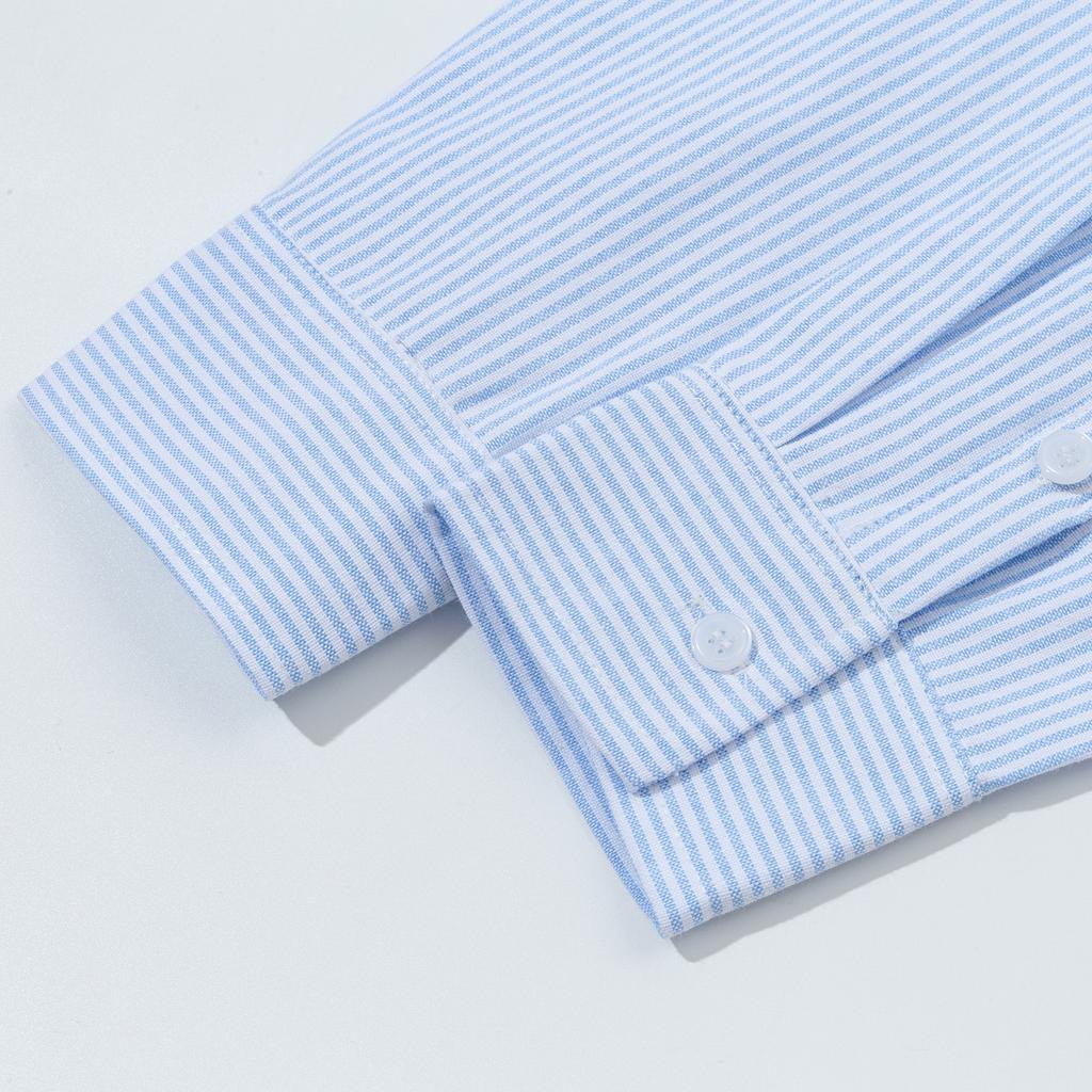 2218 AMI Podzimní Nový Produkt Náprsní Kapsa Klasická Černá Vyšívaná Malá Láska Kostka Ležérní Bavlněná Jednobarevná Košile s Dlouhým Rukávem