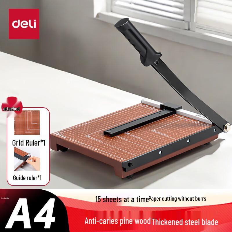 Deli 8004 A4 Wooden Paper Cutter