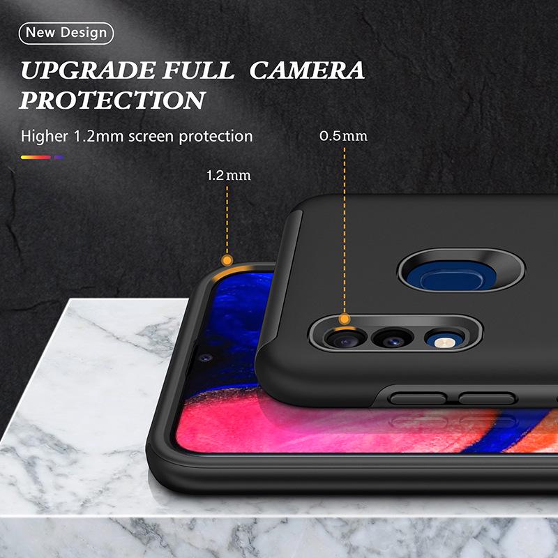 Samsung A20S/A30 Anti-Fingerprint Case with Magnetic Stand and Hidden Car Ring