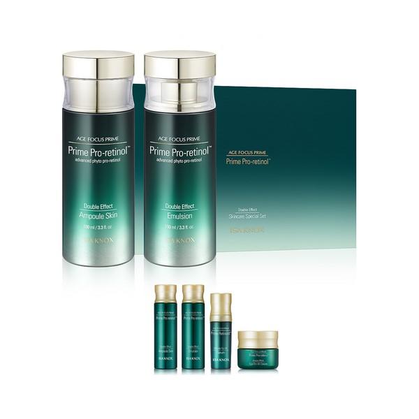 Isaknox Age Focus Prime Double Effect Skin 100ml + Emulsion 100ml + Skin 20ml + Emulsion 20ml + Serum 7ml + Cream 10ml Set