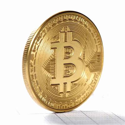 1 Creatieve Herdenkings Vergulde Bitcoin Verzamelobject Bitcoin Kunst Verzamelobject Gouden Herdenkingsmunt