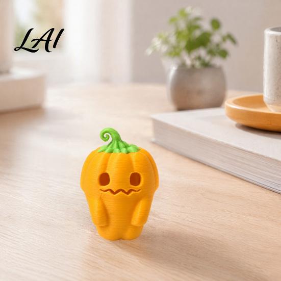 Small Pumpkin Ring, Cartoon Printed Halloween Ring 3D Plastic Costume Jewelry Finger Festive Accessory