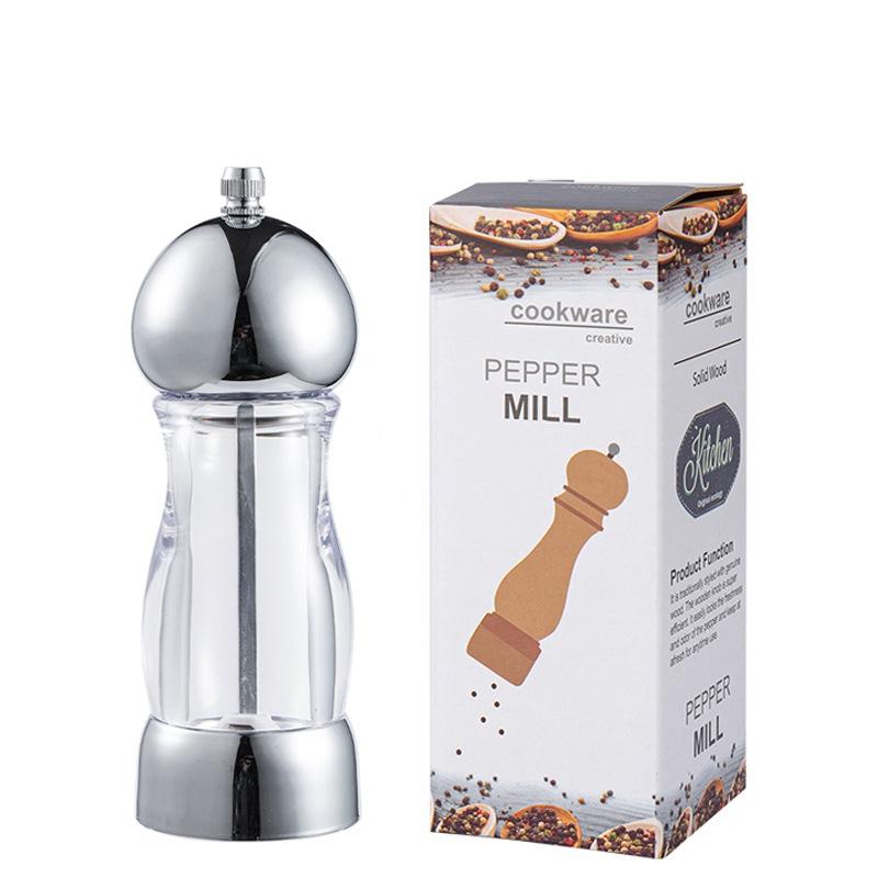 

LMETJMA 6inch Salt and Pepper Mill Manual Salt Pepper Grinder with Adjustable Coarseness Refillable Peppercorn Grinder Mill