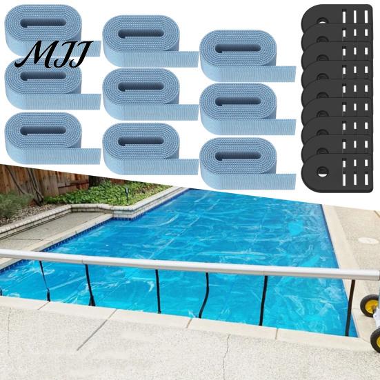 Sturdy Plastic Buckle Kit Solar Cover Reel Attachment Kit, Pool Strap And Clip, Swimming Maintenance Supplies Tube Fastening for Inground Straps
