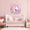 Yousheng Static Window Cling, Unicorn Pattern Wall Decal, Waterproof Removable No Glue Mark Glass Sticker, Ceramic Tiles Bedroom