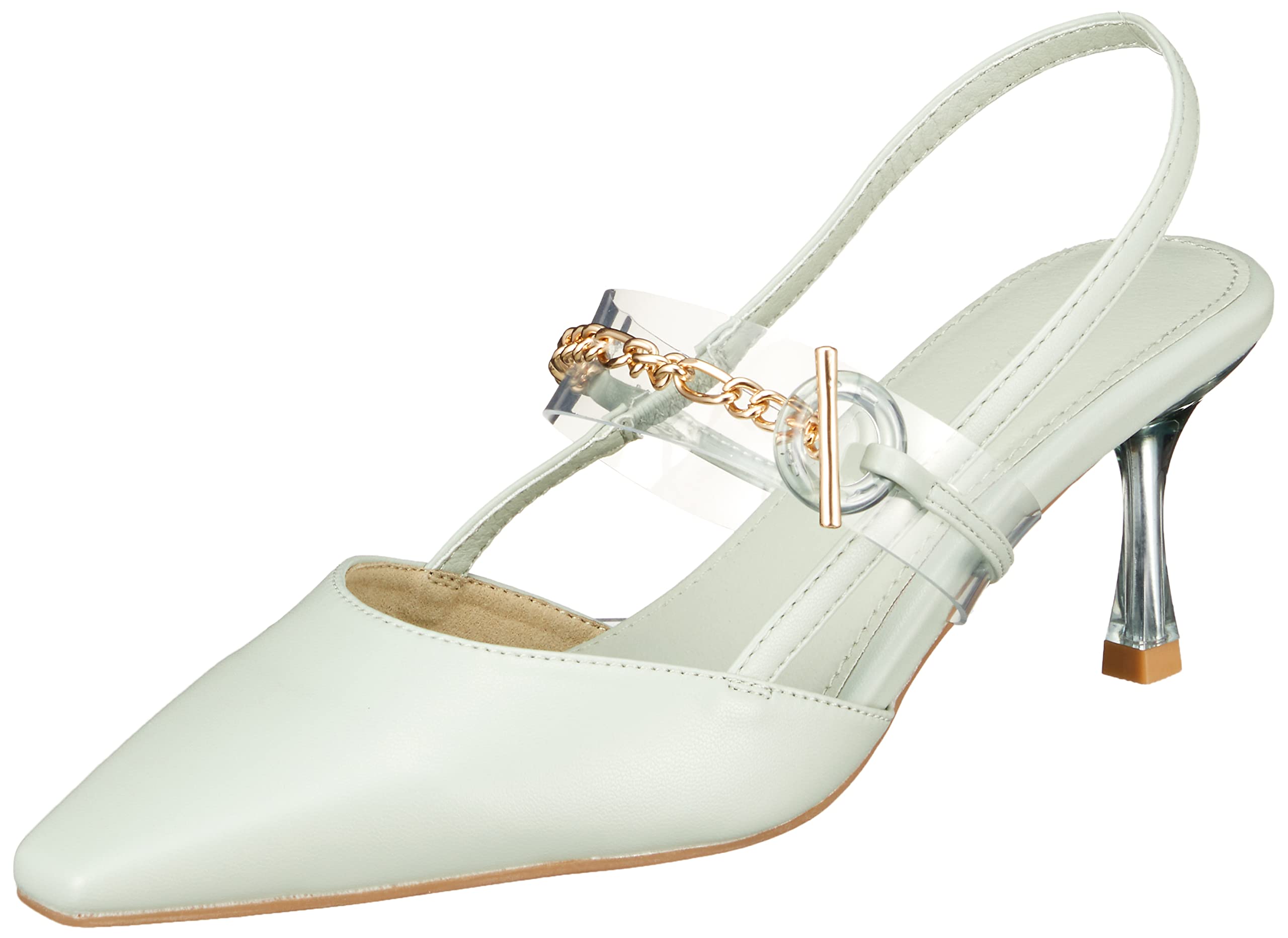 

[Randa] Clear Parts Chain Belt Pumps