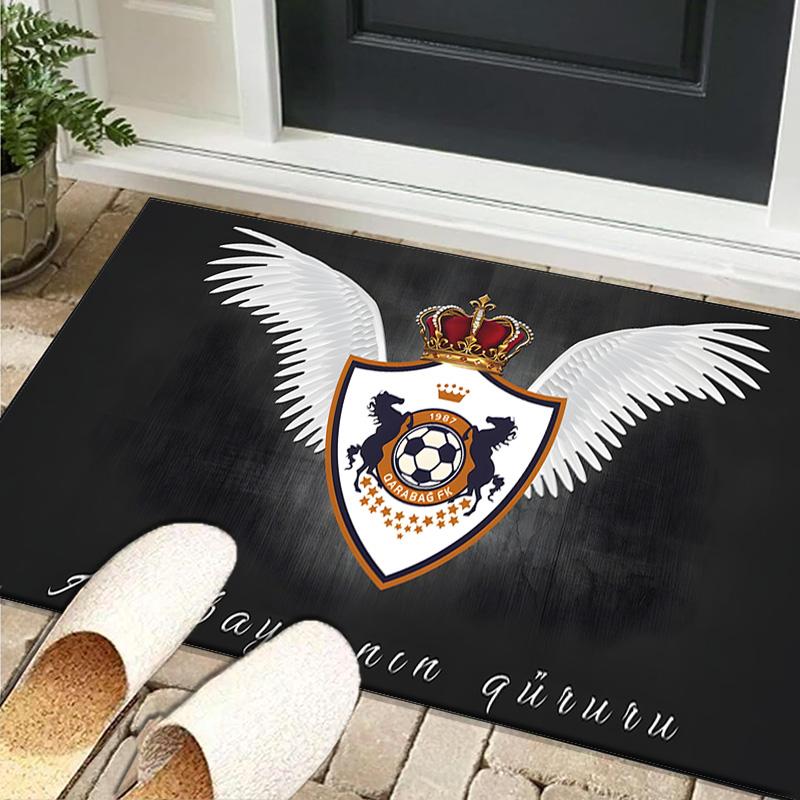 1PC rug Dynamic Qarabag Crest Design Carpet, Chair Rug,Area Rug for Office Bedroom living rooms bedroom, Doormat decor Christmas fan gifts