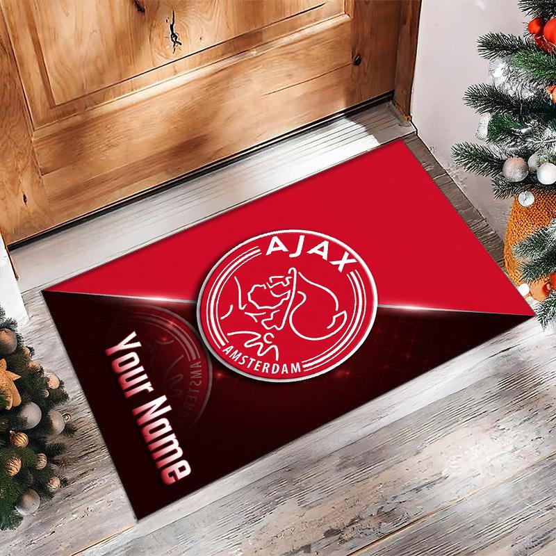 Ajax Amsterdam Bedruckter Kristall-Samt-Teppich Rutschfester Kristall-Samt-Teppich für Sofa, Schlafzimmer, Innenbereich, Heimdekoration