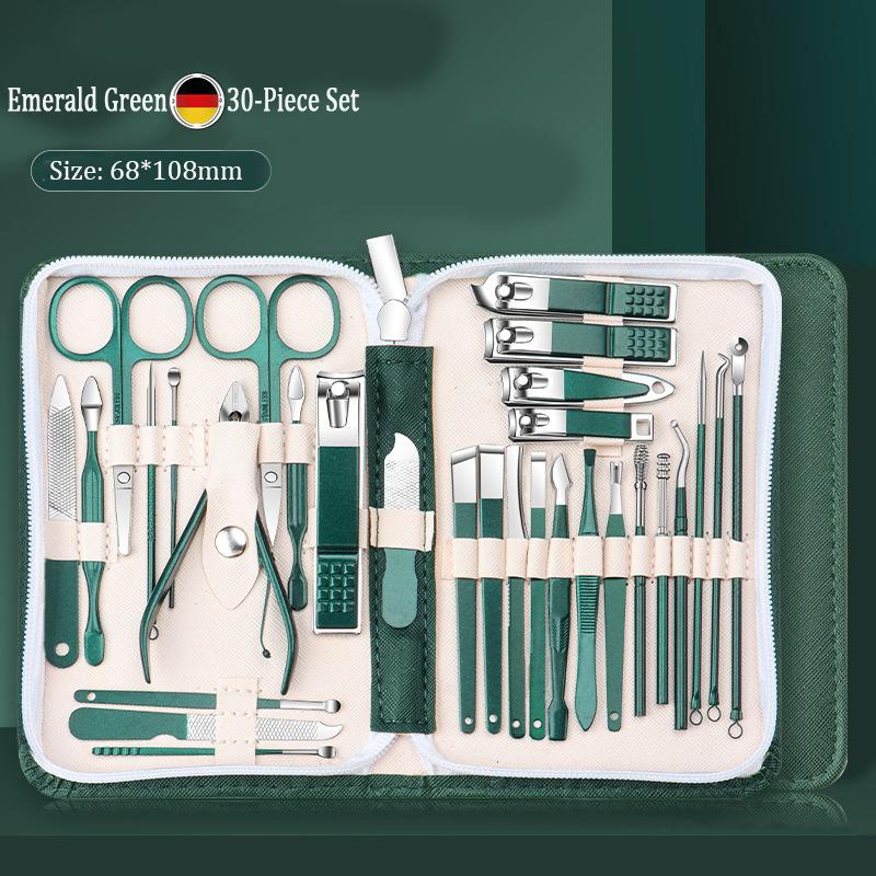 30Pcs/Set Custom Package Stainless Steel Complete Set of Manicure Nail Clippers Set