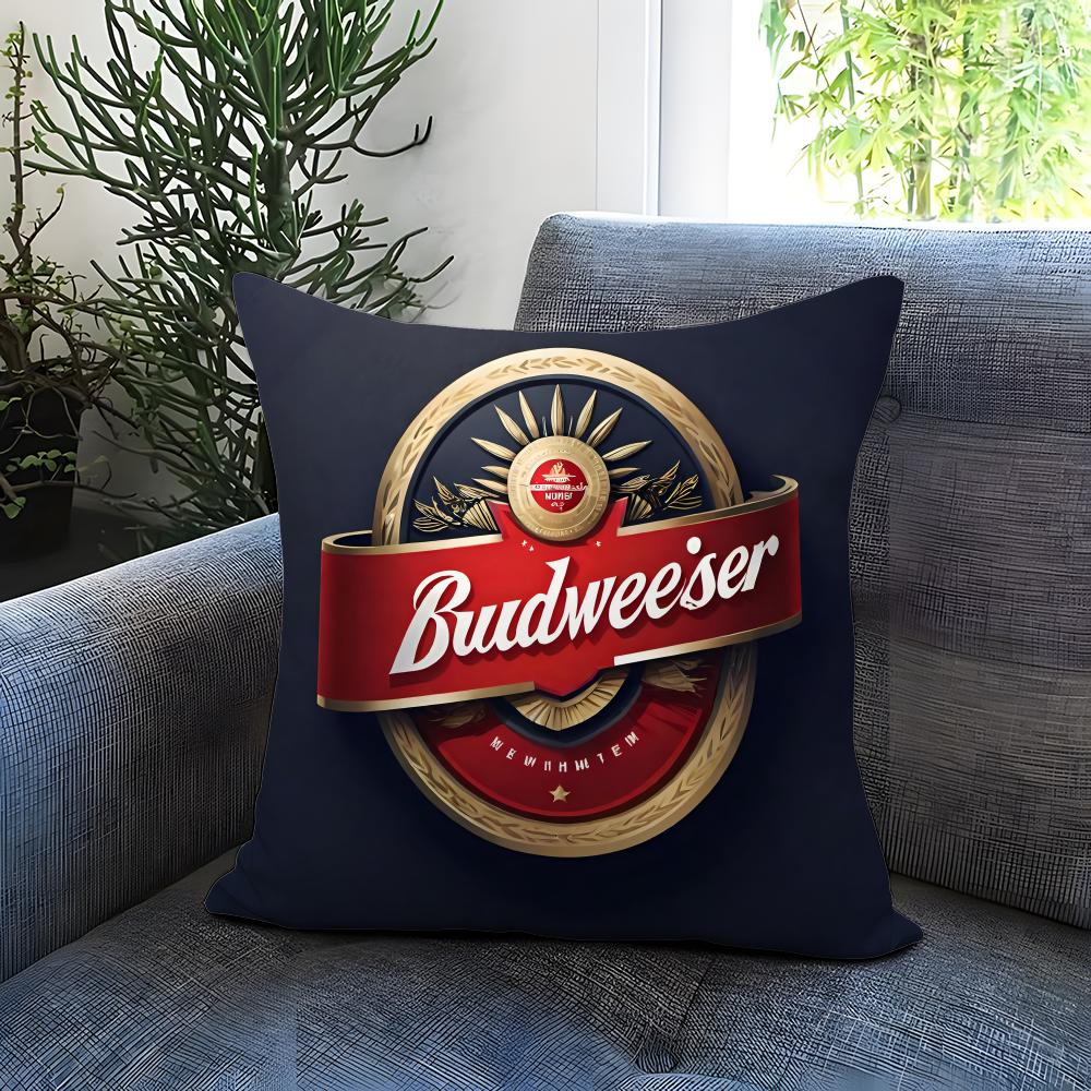 Trendy BBudweisered Cushion Cover Comfortable Reversible Pillow Cover Ideal for Car Sofa Bedroom  Beyond
