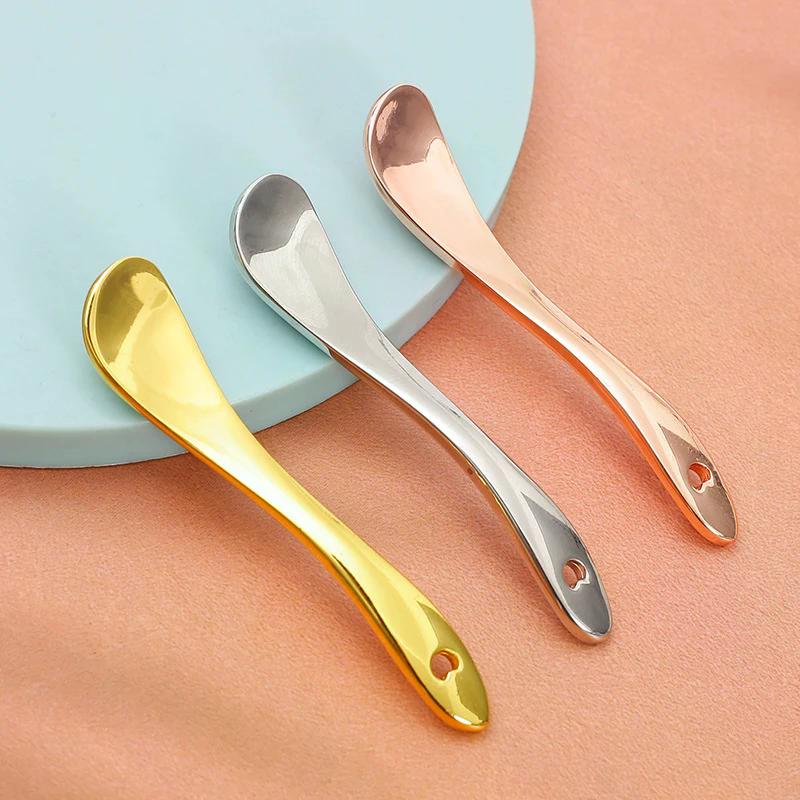 Metal Cosmetic Skincare Spatula, Mini Mask Facial Reusable Scoop, Makeup Beauty Spoons For Cream, Lotions, Moisturizer