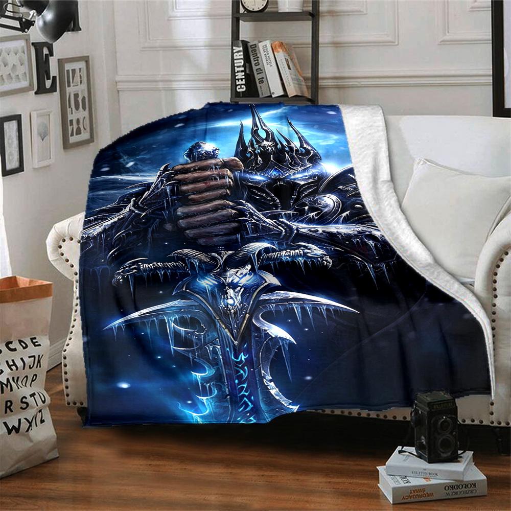Frozen Knight'S Sword Flannel Blanket Super Soft Warm Cozy Blanket For Sofa Bed Office Travel Allseason Home Decor Gift