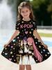 Rochie Grafică Desen Animat Kpop pentru Fete Cadou Amuzant pentru Fani Haine Stil Harajuku Topuri de Vară Rochie cu Mânecă Scurtă Îmbrăcăminte pentru Copii