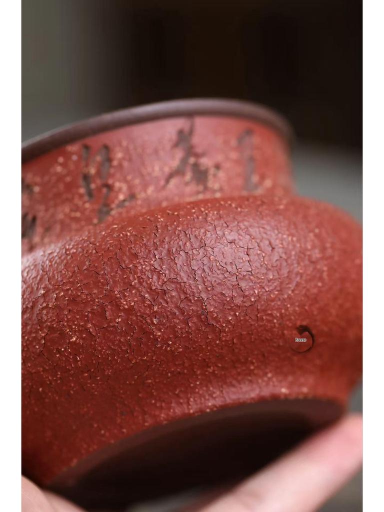 Yixing Zisha Handmade Ceramic Tea Waste Bowl Pen Holder