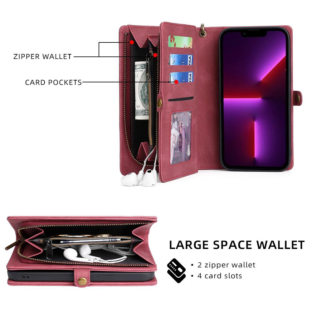 Suitable For IPhone 15 Pro Flip Phone Case IP14 Promax Wallet Phone Case Protective Case
