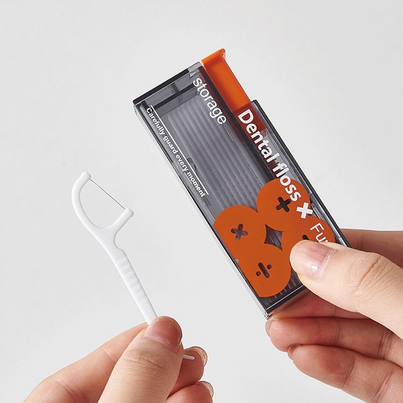 Automatic Pop-up Portable Mini Floss and Toothpick Storage Box