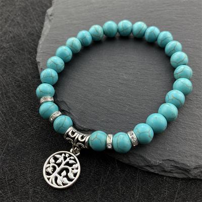 To My Best Mom Natural Stone Tree of Life Bracelet Thank You Gifts for Mom / Mother In Law Meaningful Gifts with Message Card