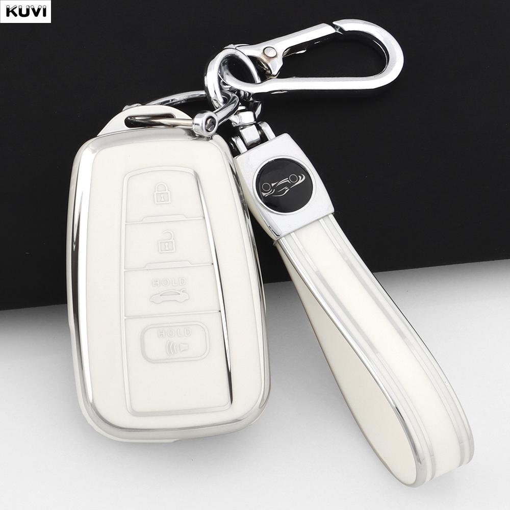 TPU Car Key Case Cover Shell For 4 Button Toyota Prius Camry Corolla CHR C-HR RAV4 Land Cruiser Prado Fob Keychain Accessories