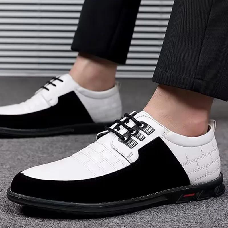 FashionBusiness Men Formal Shoes Lace Up Official Leather Casual Social Shoes Male Black Fashion Gentleman Style Shoes Big Size 49 50