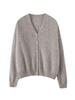 Pure Cashmere Women's Pearl Button Cardigan - Gentle, Loose, Lightweight Outerwear for Autumn 2026