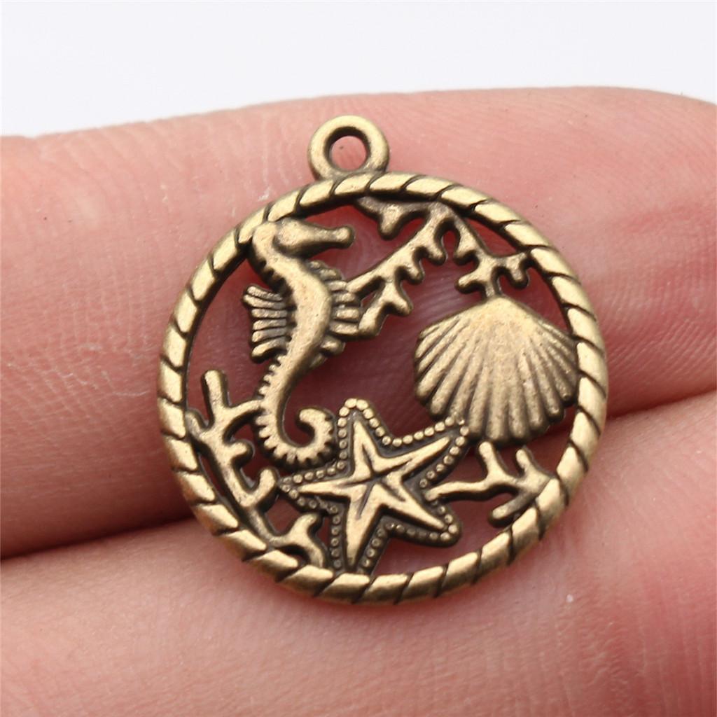 Octopus Seahorse Crab Shrimp Marine Life Charm Antique Bronze Zinc Alloy Jewelry Making Supplies Couple Style