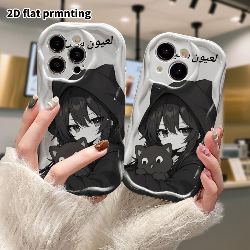 Phone case: 2D flat, suitable for iPhone 18, 17, 16, 15, 14, 13, 12 Pro protective case, Japanese anime style, perfect Christmas and Halloween holiday