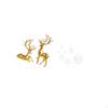 Elegant Resin Deer Figurines And Acrylic Mirror Fish Wall Decals Decorative Sculptures for Living