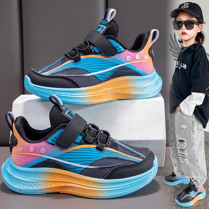 

Детские сетчатые кроссовки с мягкой подошвой для баскетбола и бега - Легкий весенне-осенний стиль для мальчиков Size 27-32, set of 6 pairs