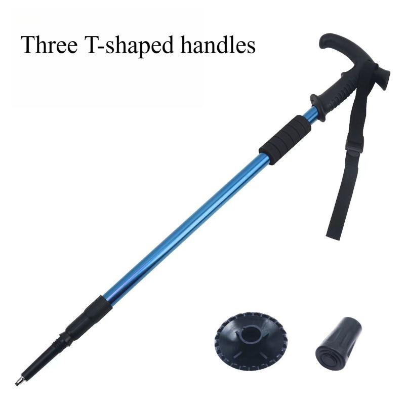 Outdoor Aluminum Alloy Telescopic Hiking Stick Professional Hiking and Walking Stick Travel Cane Equipment