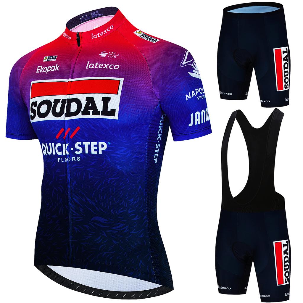 Heren Wielerkleding Set Quick Step Kleding 2026 Fietsen Kleding Zomer Fiets Jersey Fietsjas Man Lente Korte Broek Koersbroek