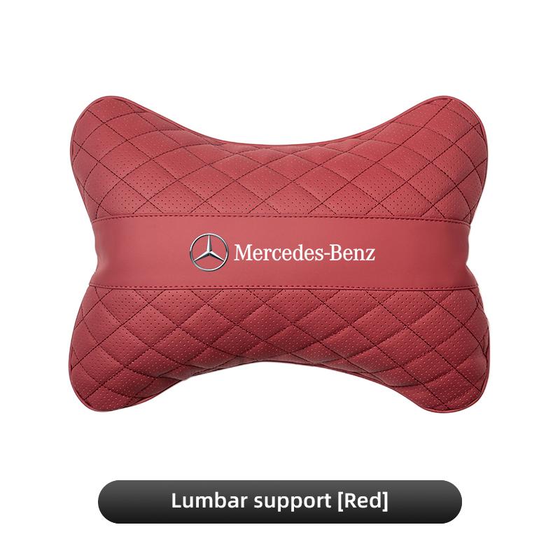 GLC GLB Car Leather Headrest Seat Lumbar Pillow Accessories For Mercedes Benz AMG W203 W206 W220 W205 W211 W177 W204 W213 W214