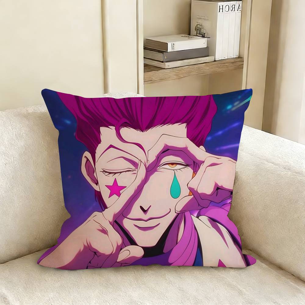 HHisoka HHunter X Hunter Pillow Cover Sofa Cushion Cover Home Room Decoration Children Gift