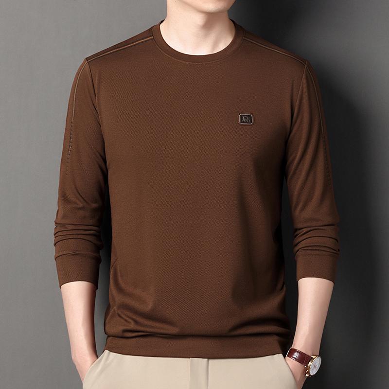 Woodpecker Men's Autumn Long Sleeve Round Neck Casual Base Shirt