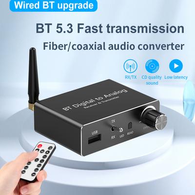 BT Digital To Analog Audio DAC Converter Adapter Digital SPDIF Optical To Analog L/R RCA Converter for Amp TV Home Cinema
