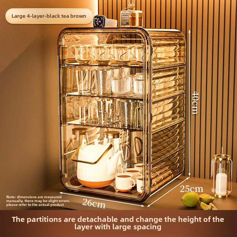 Dust-proof Cup Storage Rack Cup Holder Water Cup Storage Rack Tea Set Cup Holder Coffee Cup Mug Storage Box Kitchen Organizer