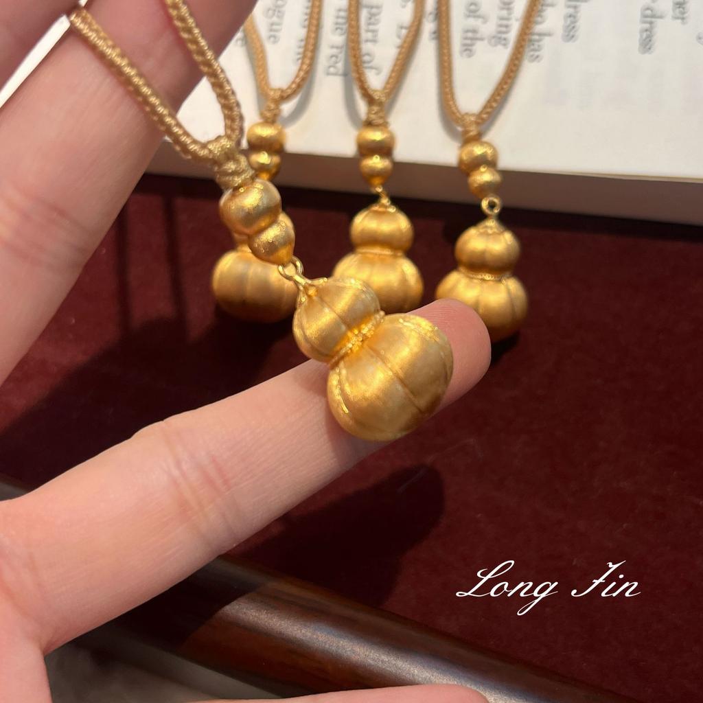 Jindian Has The Same Velvet Pumpkin Gourd Pendant Necklace, Golden Melon Full Of Fruitful Sweater Chain Temperament Women