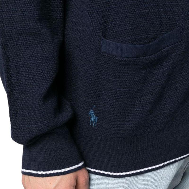Polo Ralph Lauren Solid Color Button Pocket Sweater Men sweater Blue 710909174002