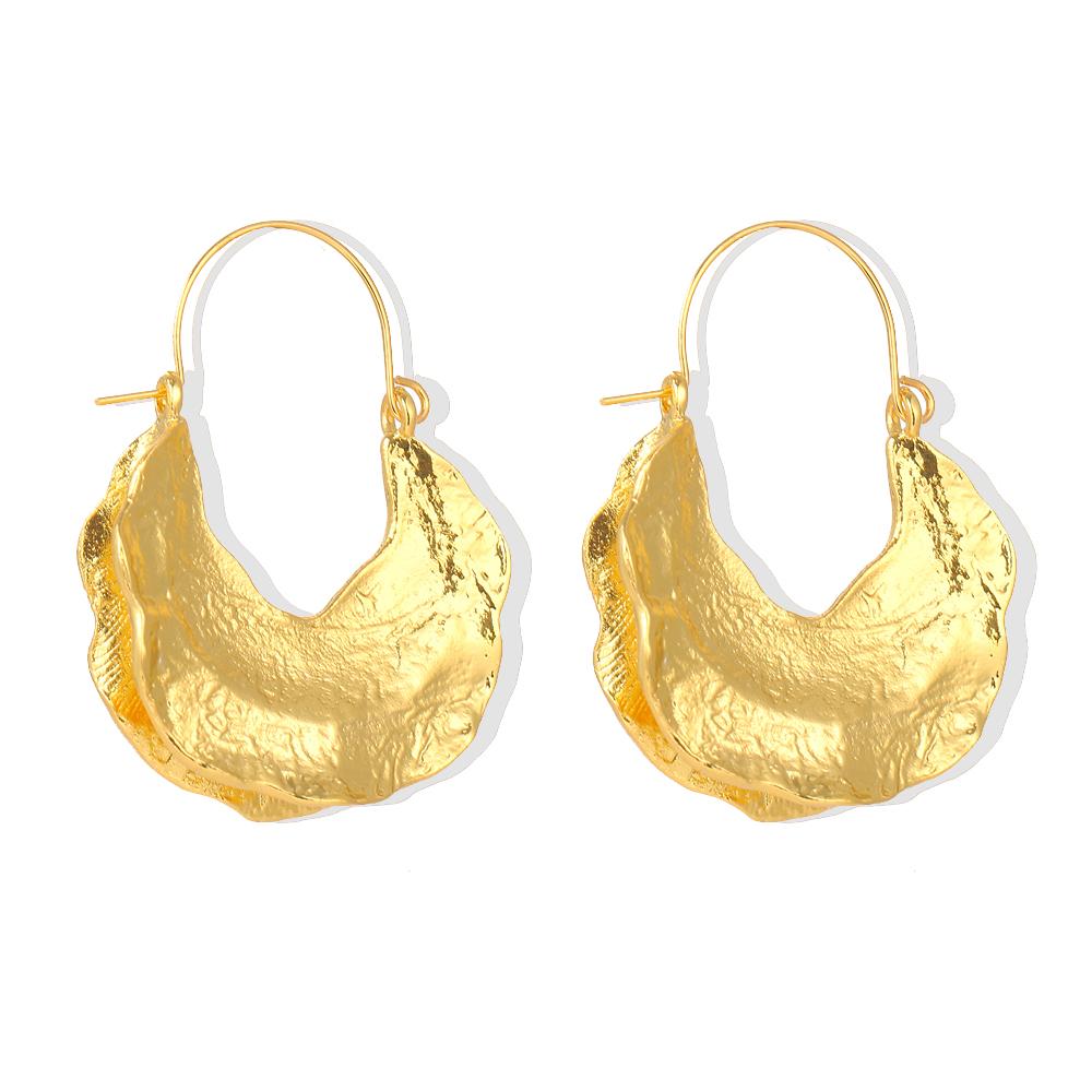 Hot Selling Vintage Earrings Women Big Gold Color Geometric Statement Metal Drop Earrings Jewelry Accessories
