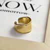 PANJBJ 925 Sterling Silver Geometric Black Stone Rings for Women Girl Korean Simple Adjustable Couple Jewelry Dropshipping