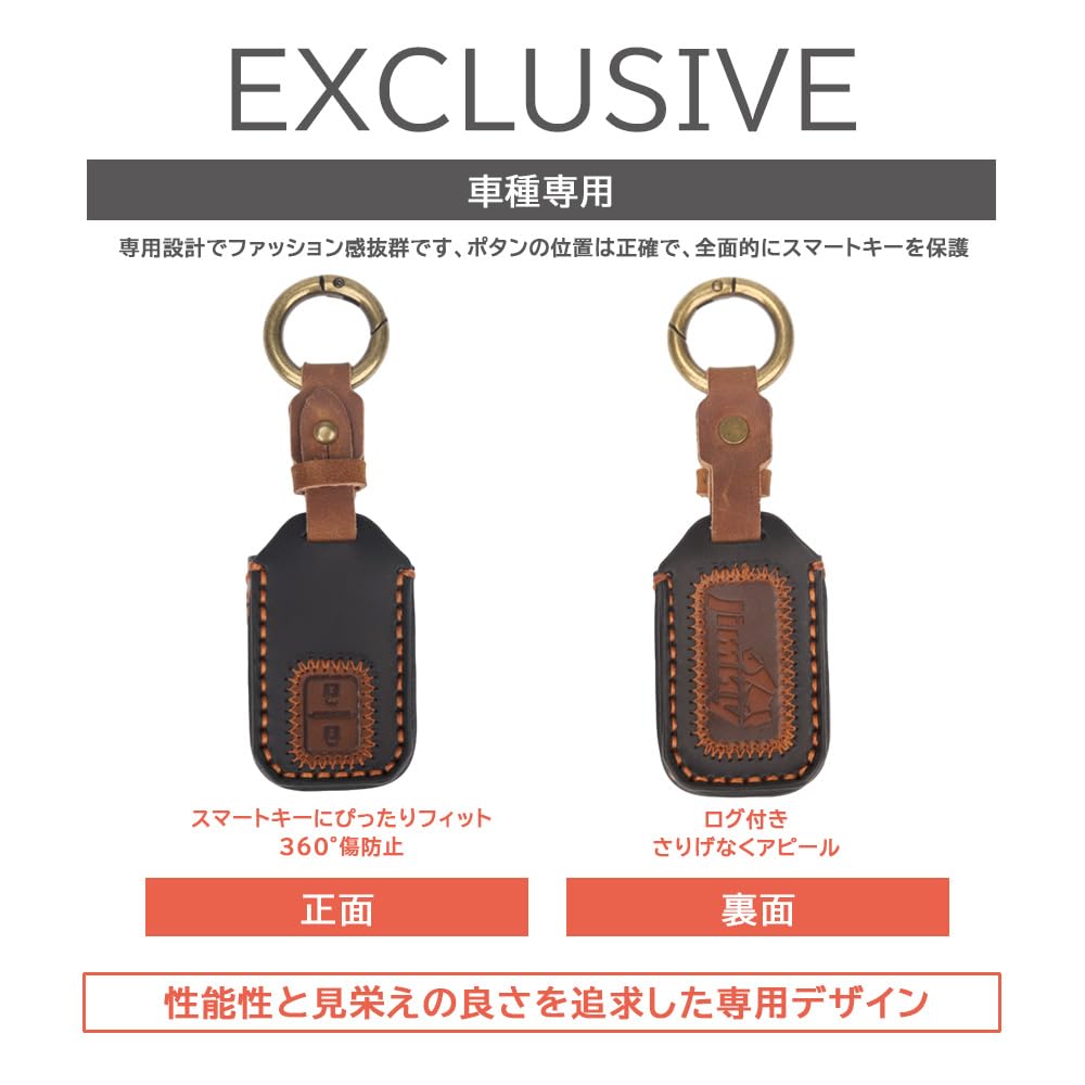 XIKER Suzuki Jimny JB64W JB74W Exclusive Leather Smart Key Soft To the 2 Key Prevents Dirt and Car Remote Control Comes with Key Prevents Dropping