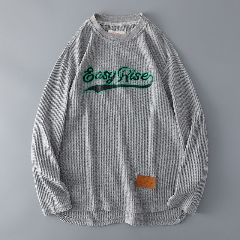 Heavy Cotton round Neck Tail Single Bottoming Shirt Long Sleeve T-shirt