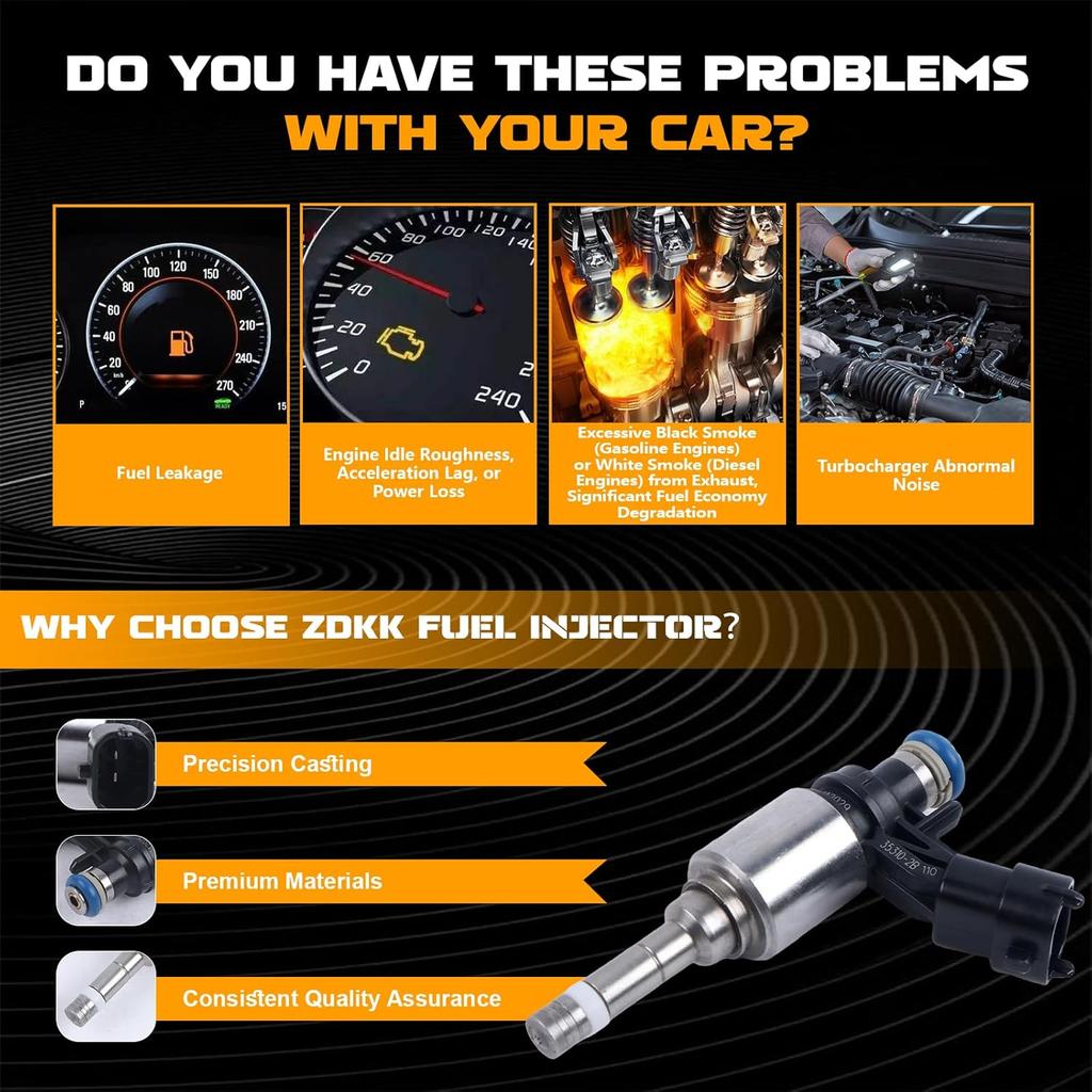 4 Stück Kraftstoffeinspritzdüsen für 2012-2017 Kia Rio Soul Hyundai Accent Veloster 1.6L - Multi OE-Nr. FJ1146 35310-2B130 35310-2B120 Passt für Forte5 Optima Tucson