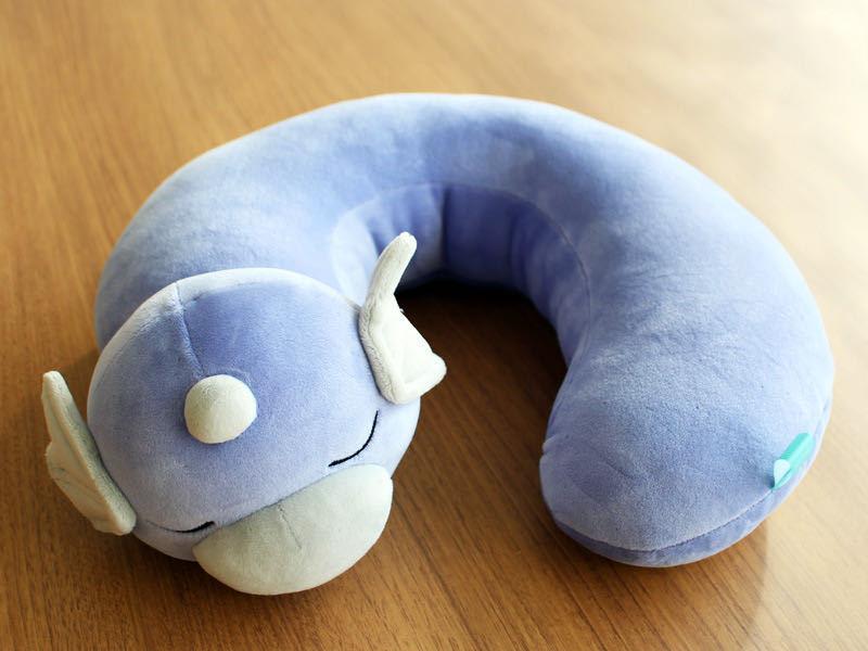 35CM Anime Dratini Plush U Neck Pillow Cute Dragon Soft Stuffed Toys Doll Fun Toys Gifts for Kids Children