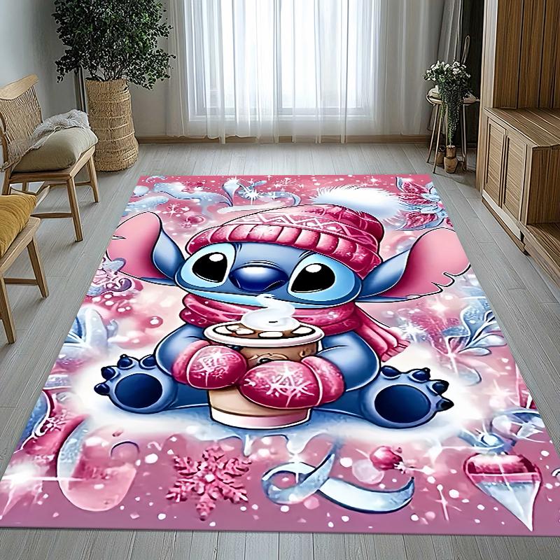 

Cute S-Stitch Cartoon Living Room Non-Slip Area Rug Soft Carpet for Bedroom Kids Playroom Sofa,Home Decor Doormat Gift 40x60cm