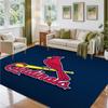 St. Louis Cardinals Design Crystal Velvet Rug Soft Decorative Mat for Bedroom Entrance