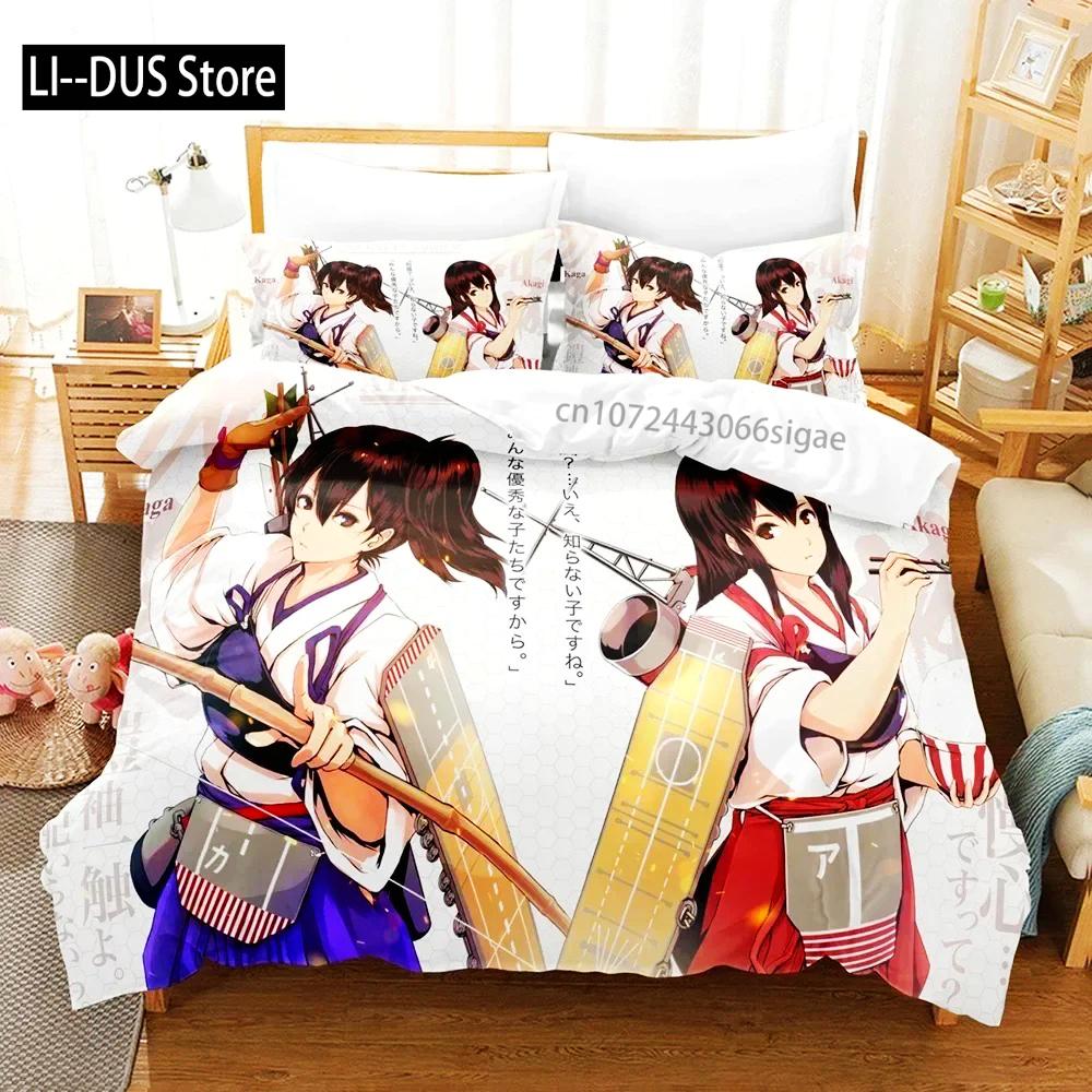 3D Anime - Kantai Collection Bedding Set Single Twin Full Queen King Size Bed Set Adult Kid Bedroom Duvet Cover Bed Sheet Set