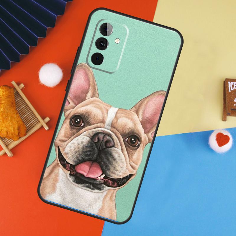 French Bulldog Dog Case For Samsung Galaxy A14 A34 A54 A55 A35 A15 A73 A53 A33 A23 A13 A12 A32 A52 A51 Cover